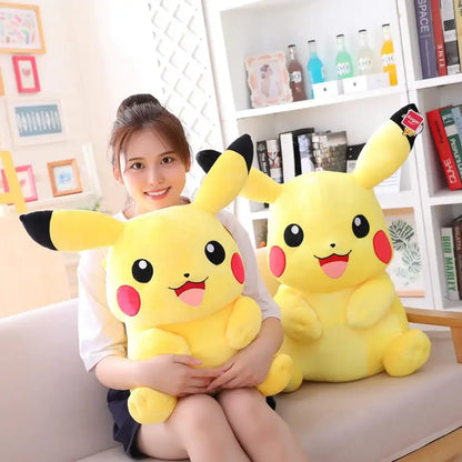 Peluche Pikachu Pokémon Kawaii XL – Cuscino Morbido da Collezione