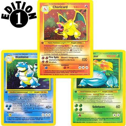 Carta Pokémon 1ST EDITION 1999 | Charizard Blastoise Venusaur Holo Collection Card