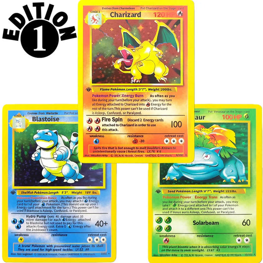 Carta Pokémon 1ST EDITION 1999 | Charizard Blastoise Venusaur Holo Collection Card