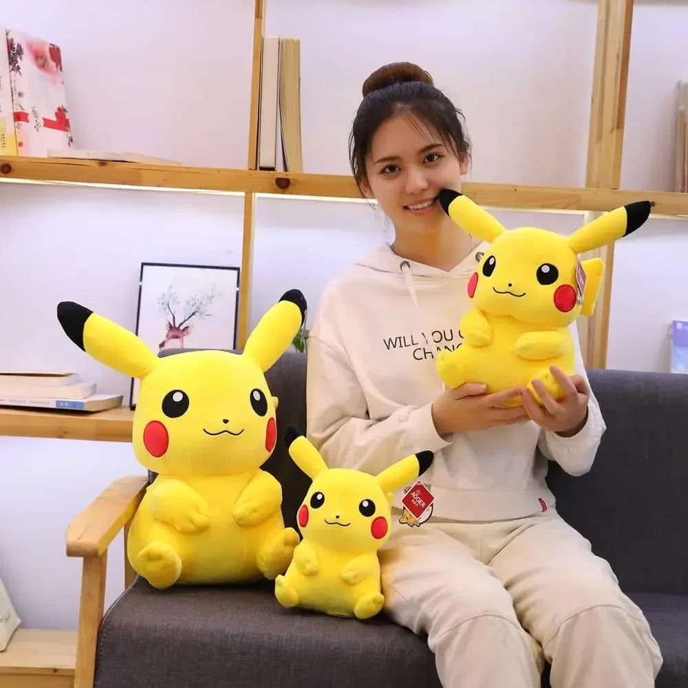 Peluche Pikachu Pokémon Kawaii XL – Cuscino Morbido da Collezione