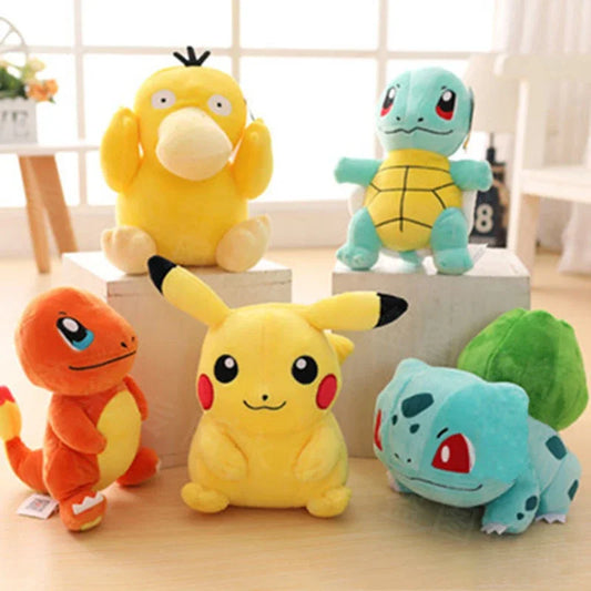 Peluche Pokémon 20 cm – Pikachu, Charmander, Eevee e altri