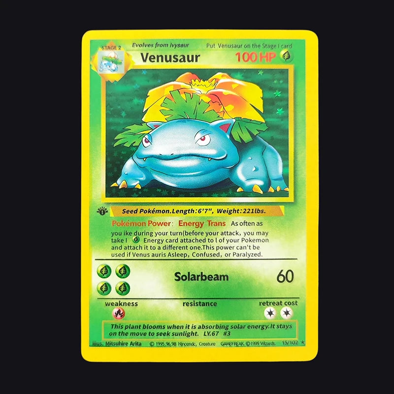 Carta Pokémon 1ST EDITION 1999 | Charizard Blastoise Venusaur Holo Collection Card
