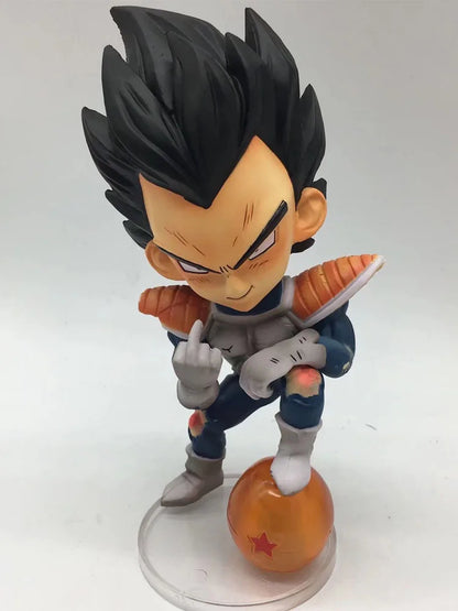 Dragon Ball Z Vegeta Funny middle finger Super Saiyan Figure Model Toys