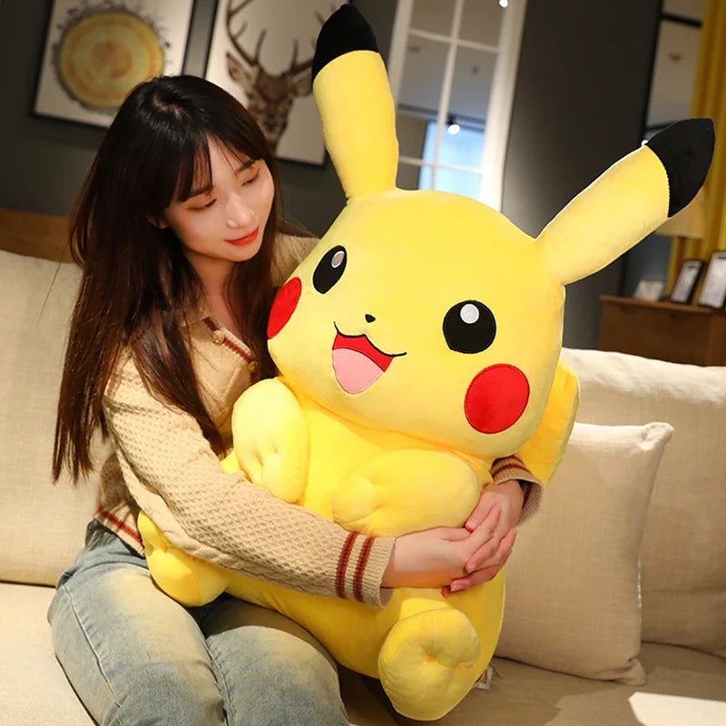 Peluche Pikachu Pokémon Kawaii XL – Cuscino Morbido da Collezione